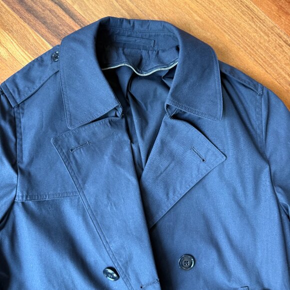 Defense Logistics Agency Black Sz 36R Trench Coat - Picture 3 of 6